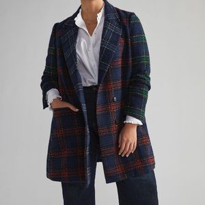 Hutch Long Line Double Breasted Blazer Multi Colored Lined Jacket NWOT Size 1X